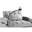 Lit gigogne escamotable - Fauteuil convertible réglable en velours doux gris