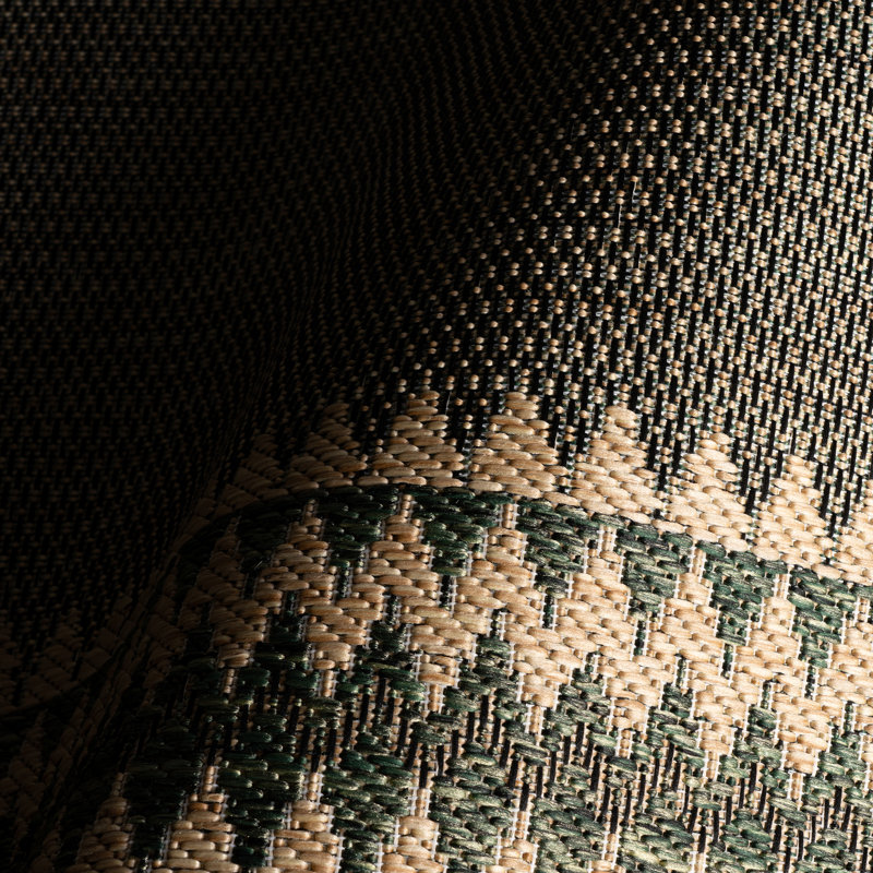  Tapis intérieur / extérieur Mirelia, Rectangle 6'7" x 9', Vert