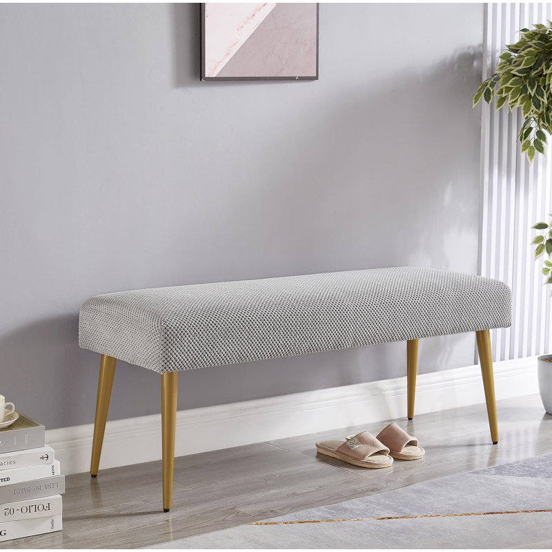 Banc rembourré Benbrook, Gris