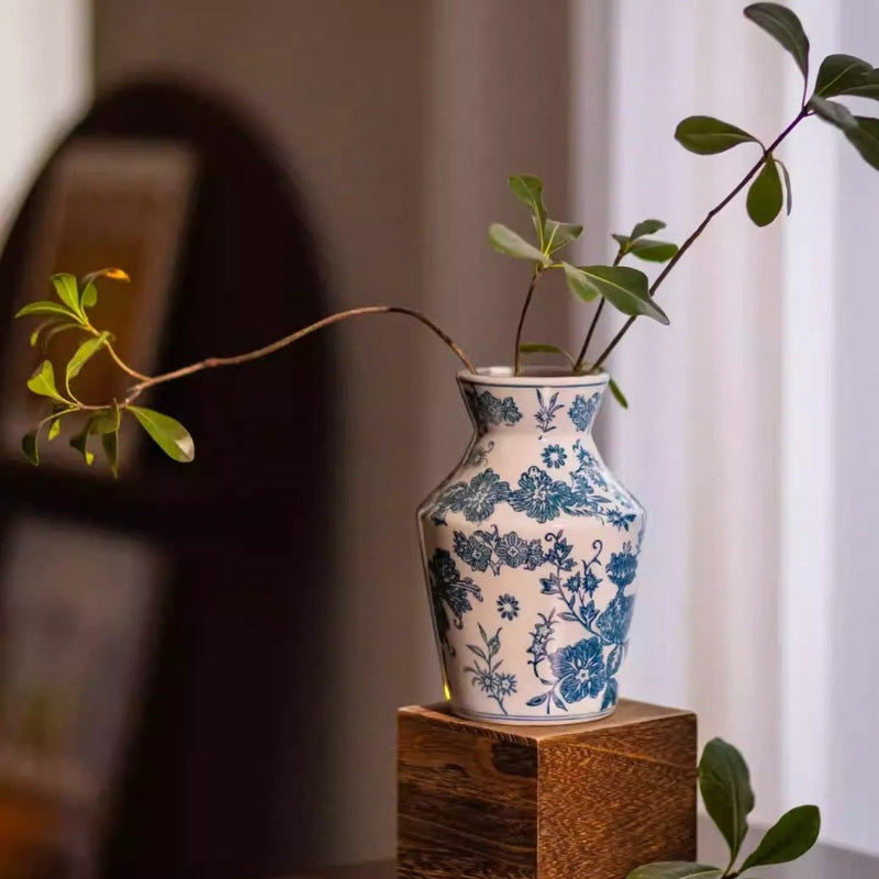 Indigo Porcelain Vase, Small