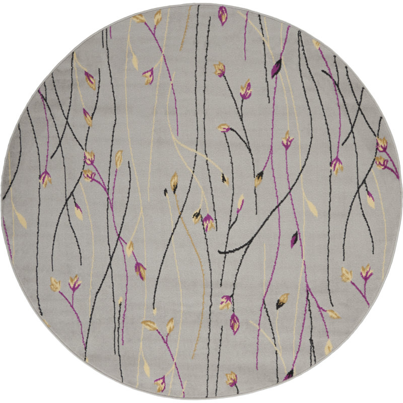 Tapis contemporain gris contemporain, Tapis de couloir 2 pi 2 po x 7 pi 6 po
