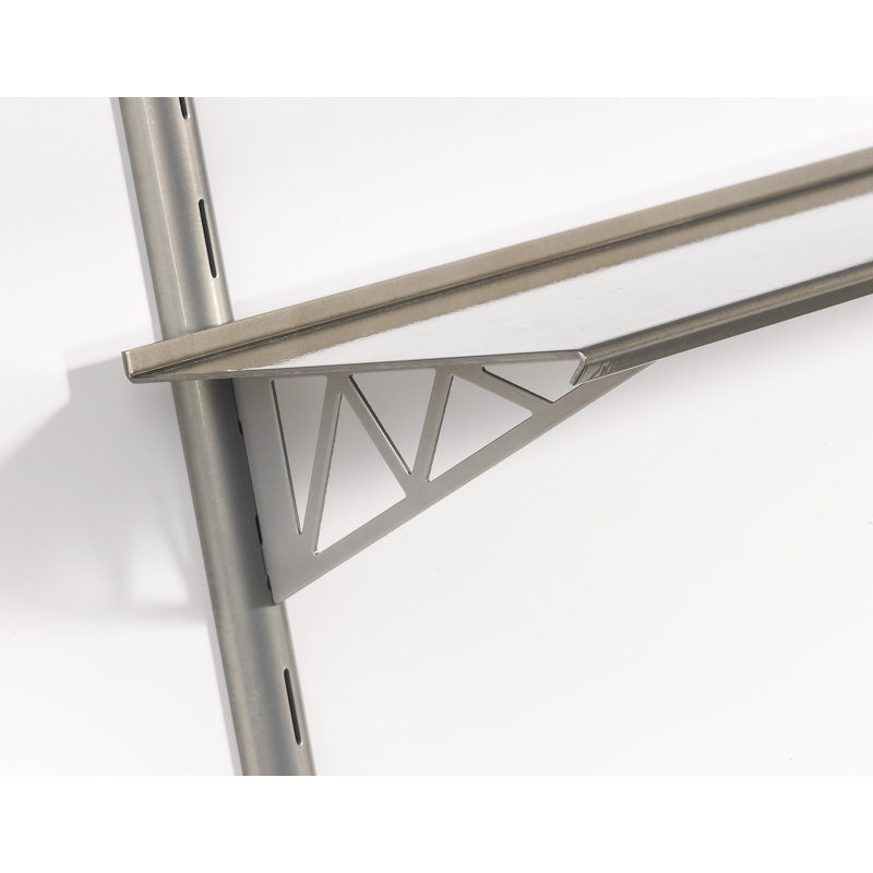 Tablette de support 2 pièces Chuse, Argent, H 24 po x l 36 po x P 7 po