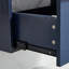 Ensemble de meuble-lavabo mural simple 36 po 2 tiroirs moderne bleu