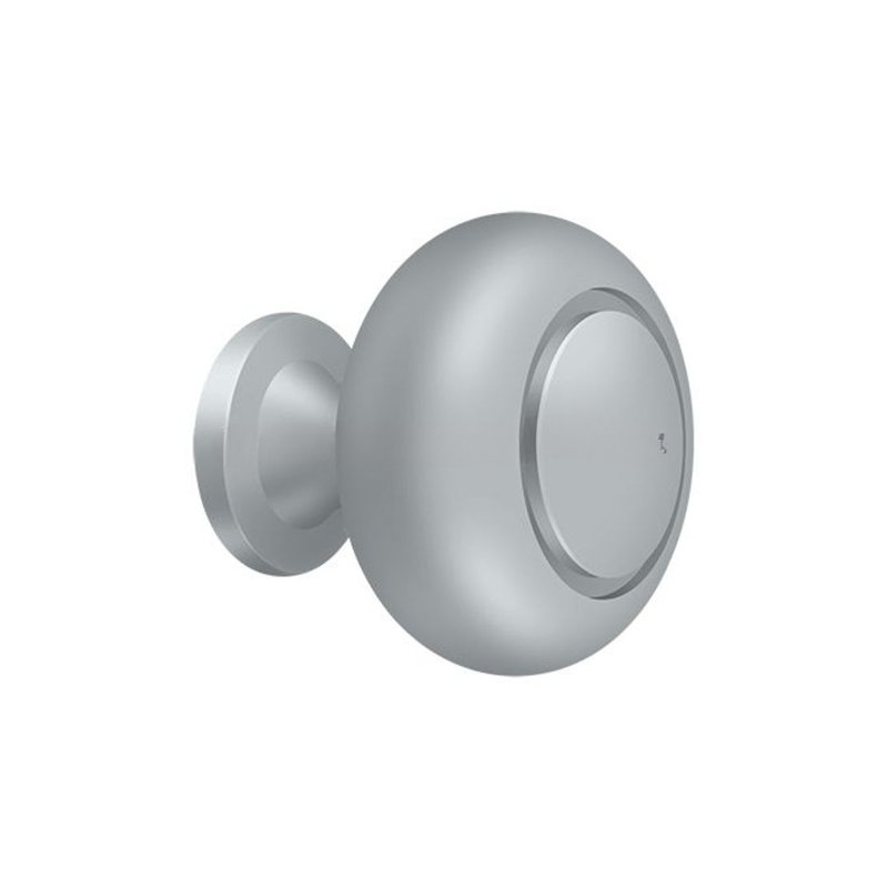 Deltana KR119U26D Poignée ronde avec rainure en chrome brossé, Chrome brossé