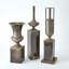 Pedestal Vase-Reactive Silver-Lg
