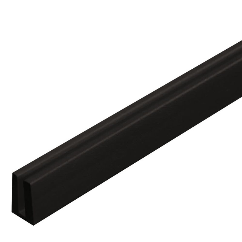 Capuchon en treillis en vinyle H 48 po x l 1,18 po (paquet de 2), Noir