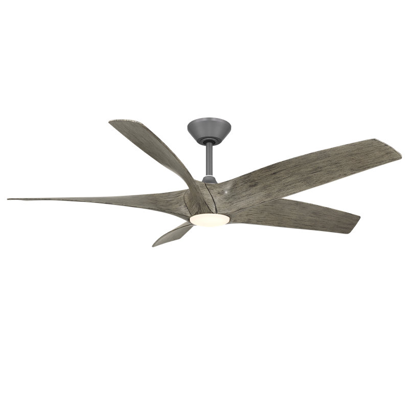 Zephyr 5 5-Blade Smart Ceiling Fan, Graphite/Weathered Wood