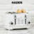 Haden Heritage 1.7 Liter Electric Tea Kettle & 4 Slice Wide Slot Toaster, White