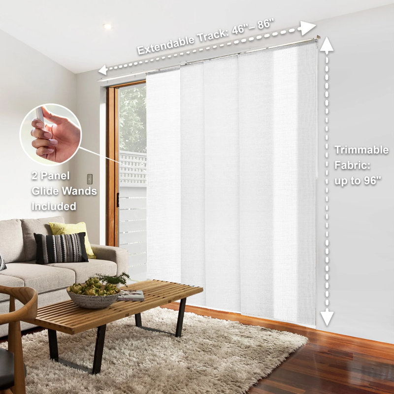 Semi Sheer Vertical Blind, Woven White