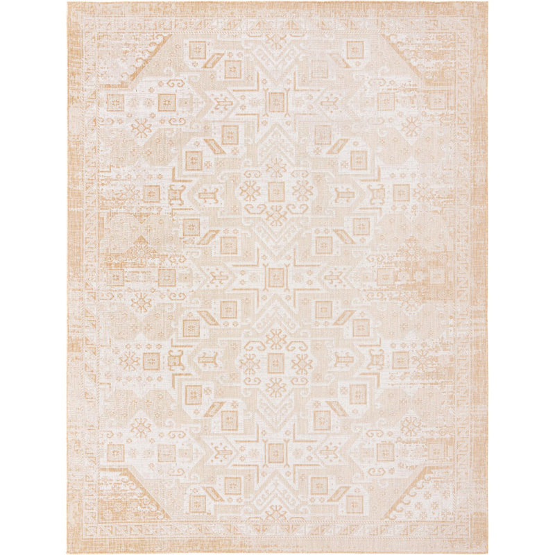 Outdoor Chand Area Rug Ivory Color, Rectangle 10' x 13'