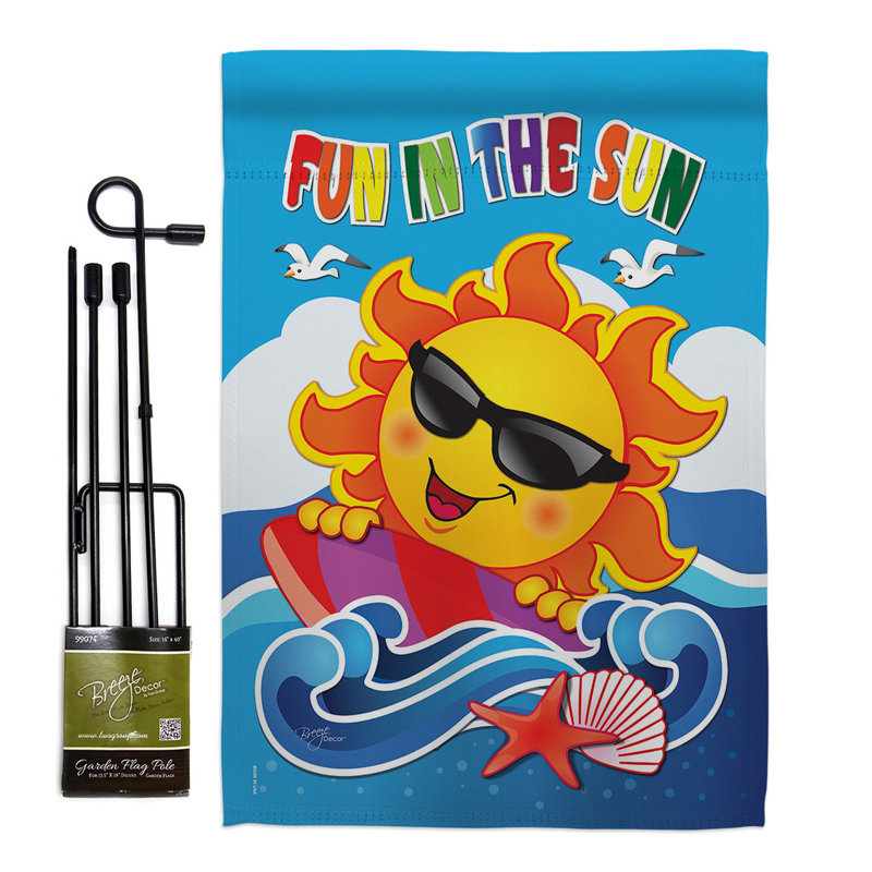Double Sided 18.5'' H x 13'' W Polyester Flag Set