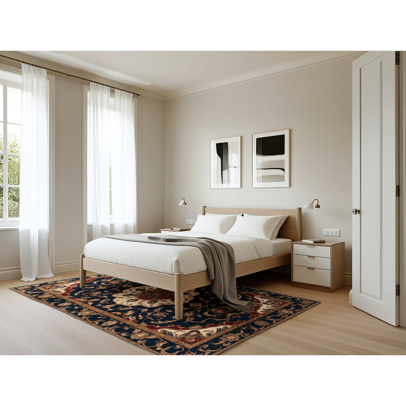 Tapis gris français lavable à la machine, Rectangle 5 pi x 7 pi