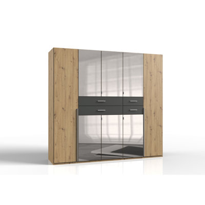 Amandus 8 Door Solid Wood Wardrobe