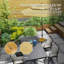 Base de parasol en béton 54 lb avec finition naturelle, ajustement universel pour les parasols de jardin et de piscine