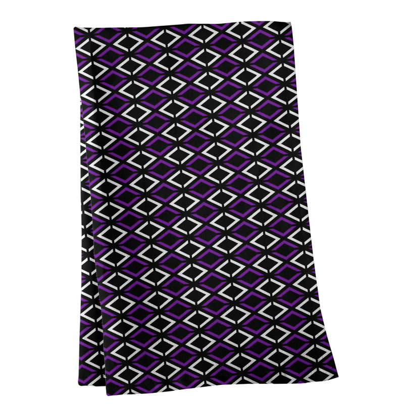 Torchon classique à losanges Miryn, Polyester sergé, Mauve