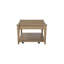 Table basse couleur sable avec deux tiroirs de rangement et roulettes