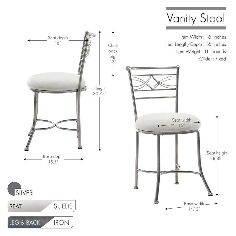 Tabouret d'appoint en métal Amelia-Sophia