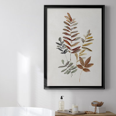 Feuilles d'automne I, toile encadrée de qualité supérieure - prête à être accrochée