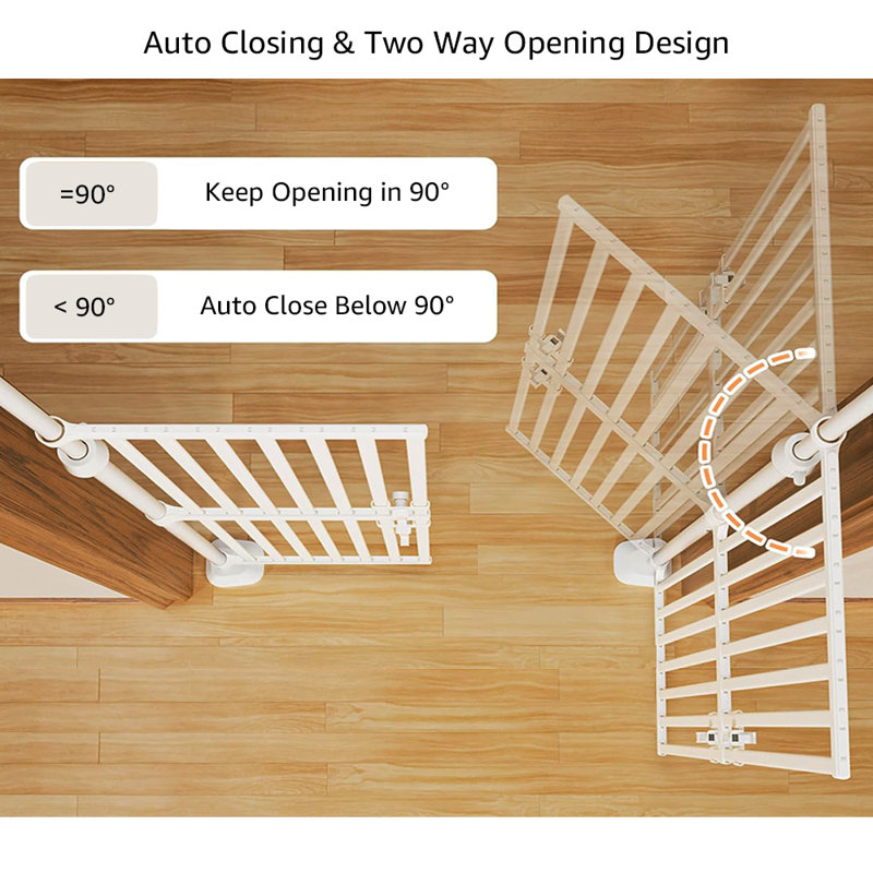 Metal Pressure Mounted Pet Gate, 250cm (222.8cm) H x 128.3cm W x 2.8cm D
