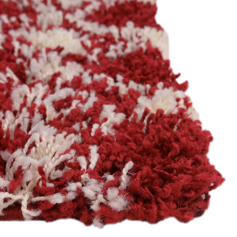 Tapis à poil long à motif treillis marocain Griego, Rectangle 4 pi 1 po x 6 pi 1 po