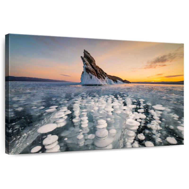 Lake Baikal Frozen Bubbles, 26" H x 39" W