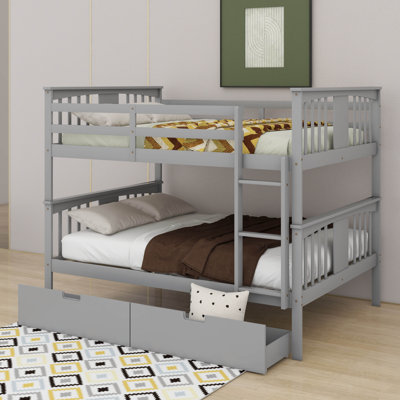 Full Over Full Bunk Bed With Drawers