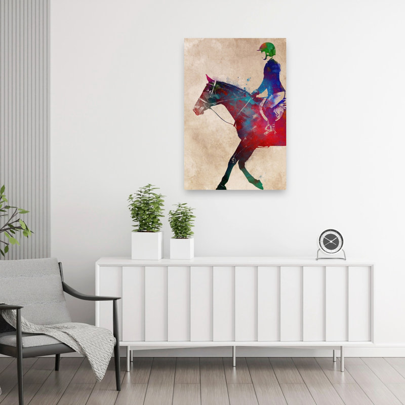 Art mural cheval vibrant vibrant, H 36 po x l 24 po