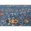 Tapis oriental moderne bleu unique 3 x 5 One-of-a-Kind