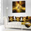 Explosion de teinte dorée - coussin imprimé abstrait-29366372-29366376