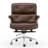 Genuine Leather Executive Office Chair with Aluminum Frame-1726479472