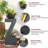 Marcqus Hand Crafted Weather Resistant Floor Fountain with Light