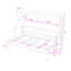 Lit escamotable simple avec bureau intégré et tablettes-1224895676