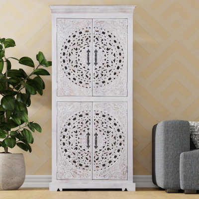 Santillanes 35.2 " W Solid Wood Armoire