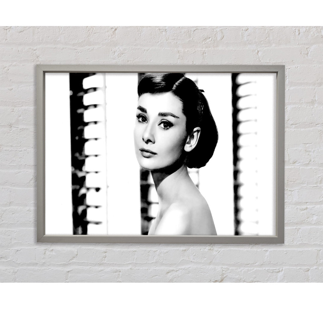 Audrey Hepburn - Einzelner Bilderrahmen Kunstdrucke auf Leinwand