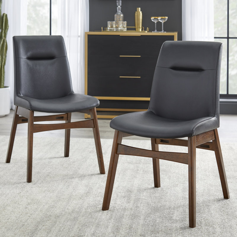 Chaise d'appoint rembourrée en bois massif Stela