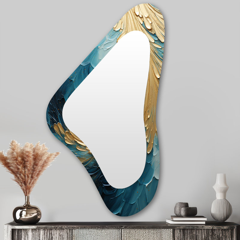 Miroir mural asymétrique moderne abstrait