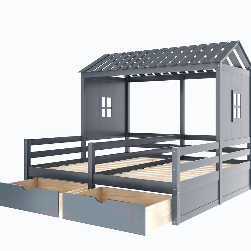 Lit plateforme 69,03 po Fordland, gris