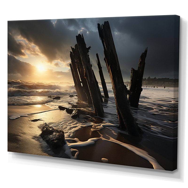 «Beach Photo Rockies IV» sur toile, H 24 po x l 32 po x P 1 po, Toile tendue