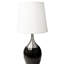 Lampe de table en métal 24 po avec finition espresso et abat-jour blanc 24 po-300595351