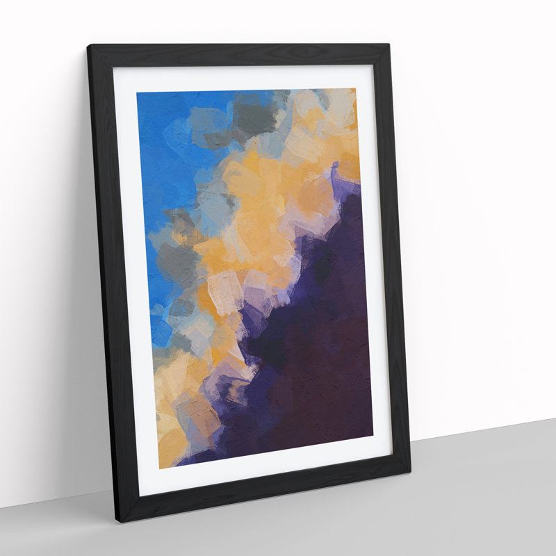 Ceremony Of Light - Painting, Black Framed, 66cm H x 48cm W x 2cm D, White