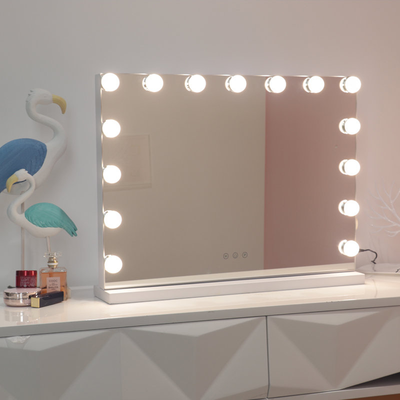 Khyza Metal Rectangle LED Vanity Make-up Mirror