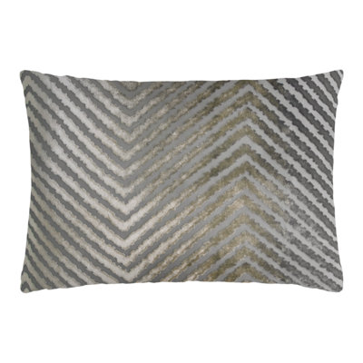 Chevron Rectangular Velvet Pillow Cover & Insert