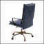 Luxueuse chaise de bureau pivotante en cuir fleur avec hauteur réglable et rembourrage confortable, parfaite pour les espaces de travail modernes.