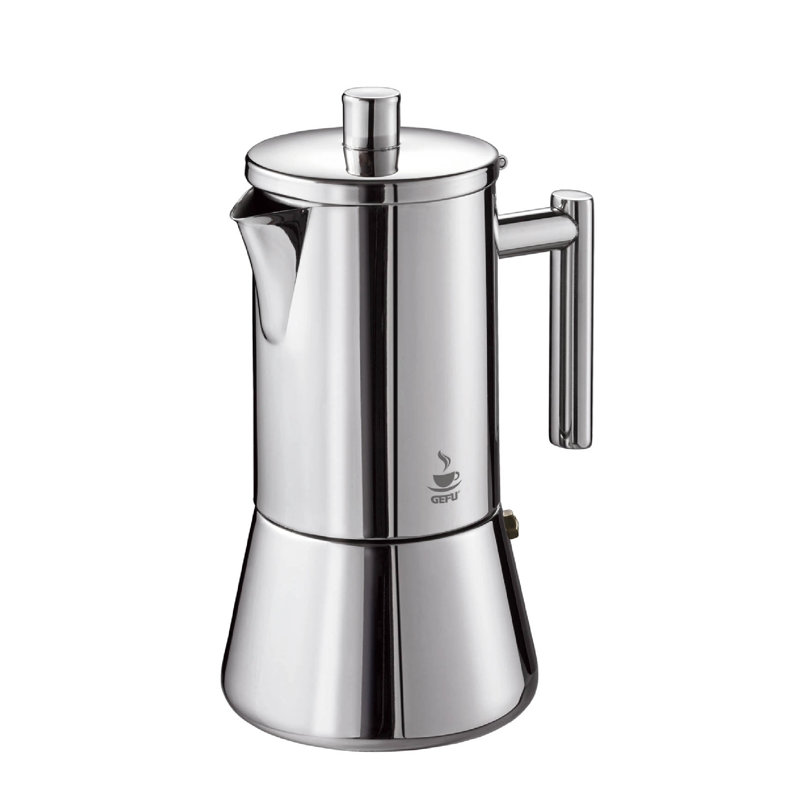 Gefu Nando Stainless Steel Espresso Maker 6 Cups - Silver