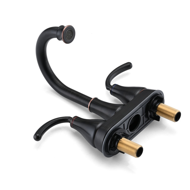Centerset Bathroom Vanity Faucet With Drain Assembly, Oil Rubbed Bronze