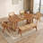 Brown Rectangular Solid Wood Butterfly Leaf Dining Table-667988724