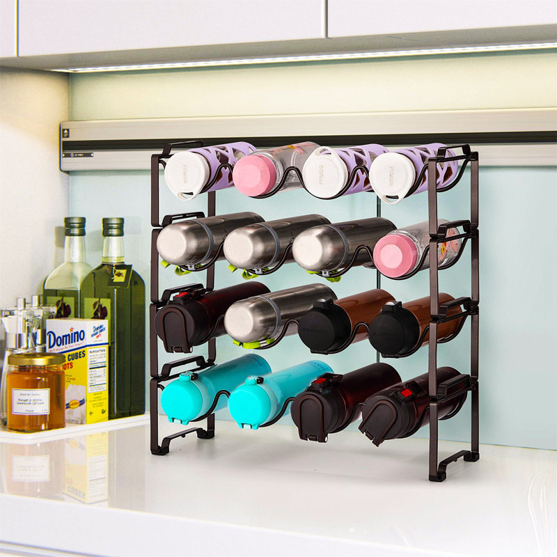 Perez 16 Bottle Tabletop/Countertop Wine Bottle Rack in Bronze