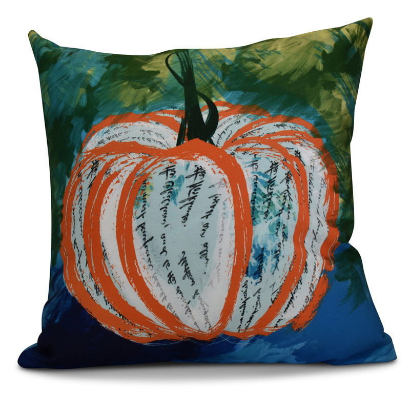 Housse de coussin d'extérieur carré, Orange, H 16 po x l 16 po x P 6 po