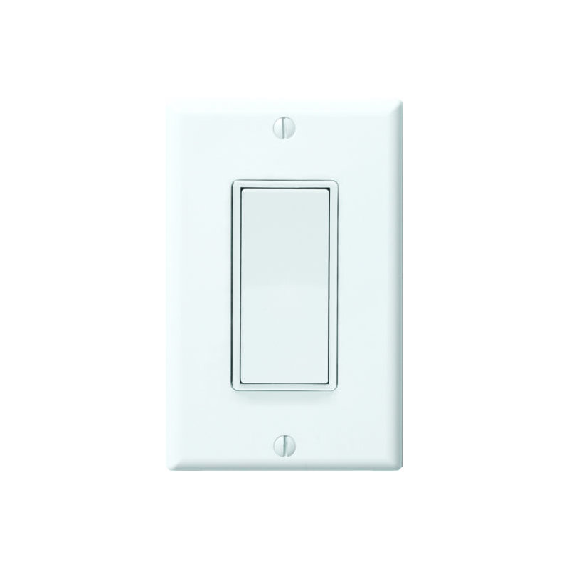 WhisperControl Tamper Resistant Rocker Light Switch, White
