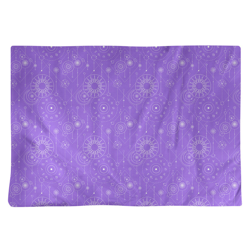 Napperon en coton 18 po astrologie, Mauve